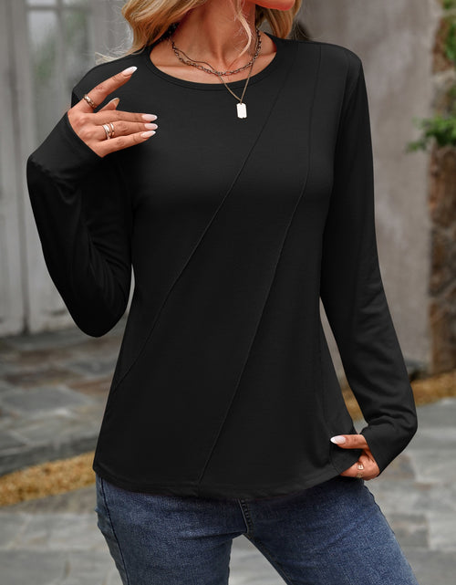 Load image into Gallery viewer, Round Neck Long Sleeve T-Shirt
