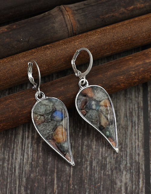 Load image into Gallery viewer, Natural Stone Dangle Earrings
