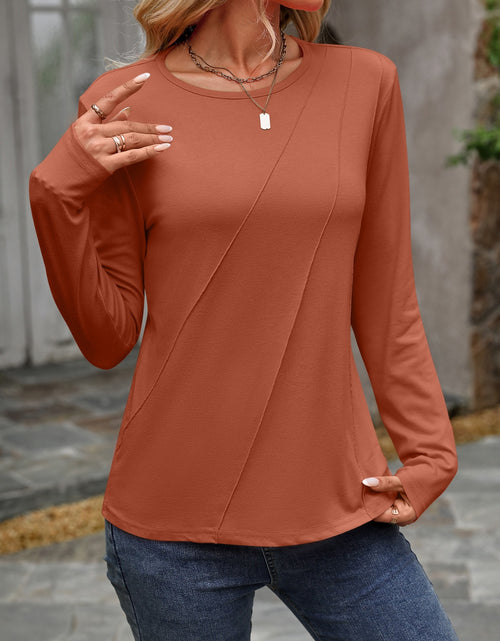 Load image into Gallery viewer, Round Neck Long Sleeve T-Shirt
