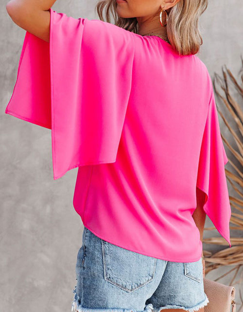 Load image into Gallery viewer, V-Neck Half Sleeve Blouse
