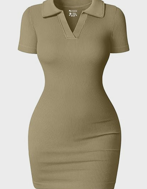 Load image into Gallery viewer, Johnny Collar Short Sleeve Active Dress
