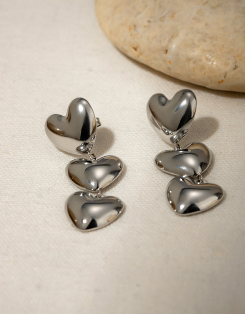 Load image into Gallery viewer, Stainless Steel Heart Earrings
