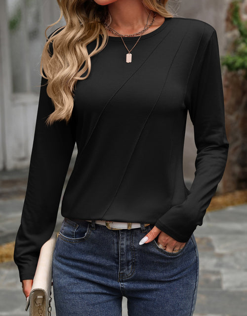 Load image into Gallery viewer, Round Neck Long Sleeve T-Shirt
