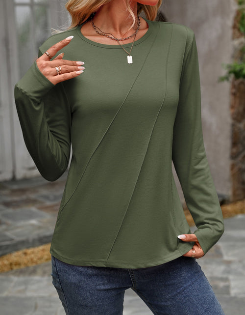 Load image into Gallery viewer, Round Neck Long Sleeve T-Shirt
