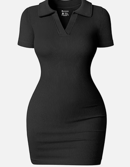 Load image into Gallery viewer, Johnny Collar Short Sleeve Active Dress
