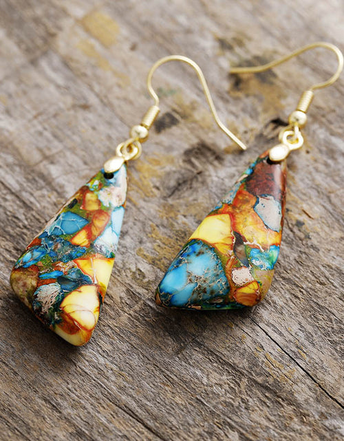 Load image into Gallery viewer, Emperor-Stone Geometric Earrings
