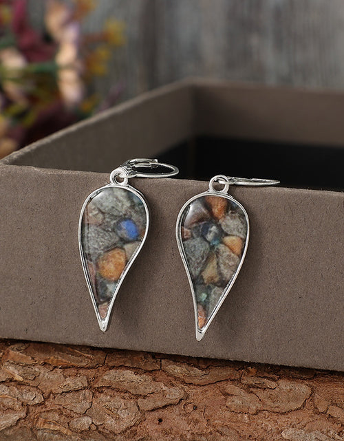 Load image into Gallery viewer, Natural Stone Dangle Earrings
