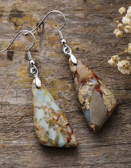 Load image into Gallery viewer, Emperor-Stone Geometric Earrings
