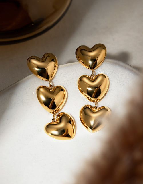 Load image into Gallery viewer, Stainless Steel Heart Earrings
