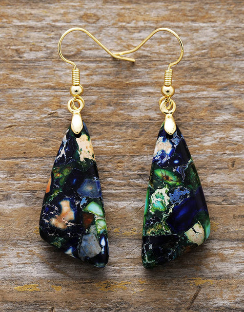 Load image into Gallery viewer, Emperor-Stone Geometric Earrings
