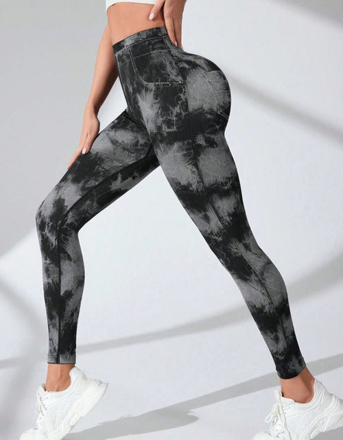 Load image into Gallery viewer, Tie-Dye High Waist Active Leggings
