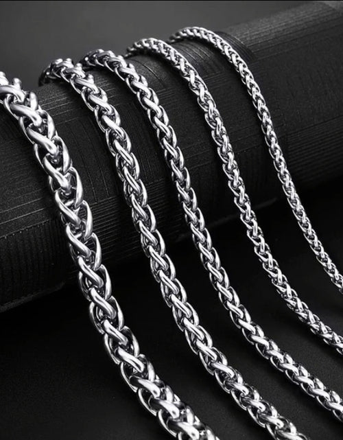 Load image into Gallery viewer, Men&#39;s Stainless Steel Link Figaro Chain
