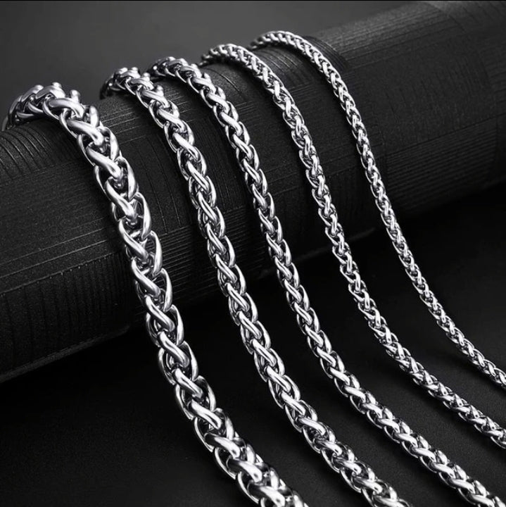 Men's Stainless Steel Link Figaro Chain