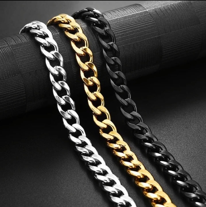 Men's Stainless Steel Link Figaro Chain