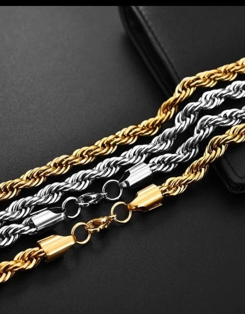 Load image into Gallery viewer, Men&#39;s Stainless Steel Link Figaro Chain
