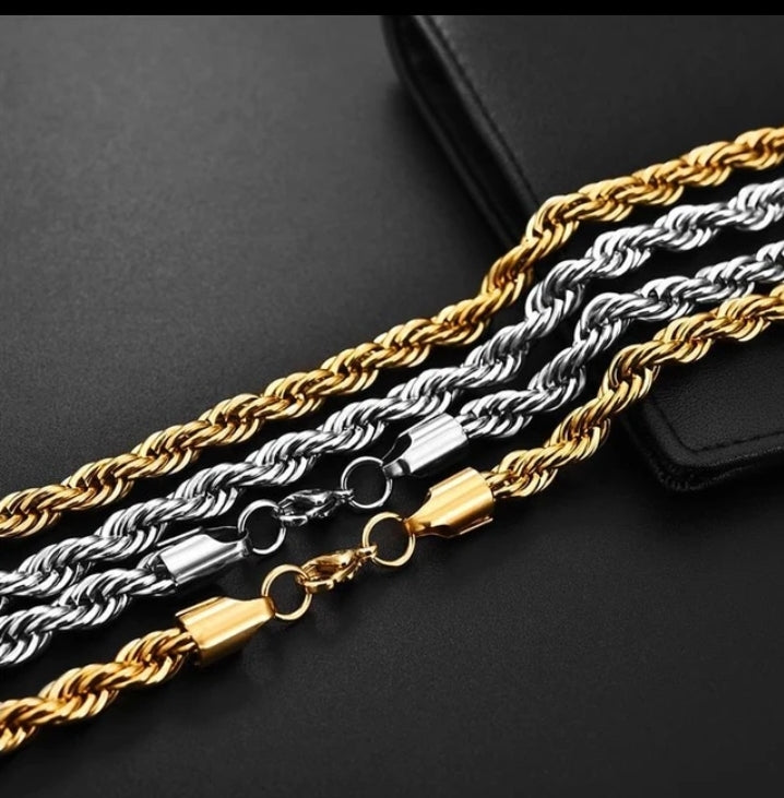 Men's Stainless Steel Link Figaro Chain