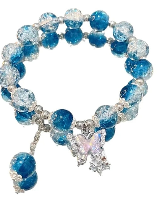 Load image into Gallery viewer, Beautifully Hand Crafted Crystal Pendant Butterfly Bracelets
