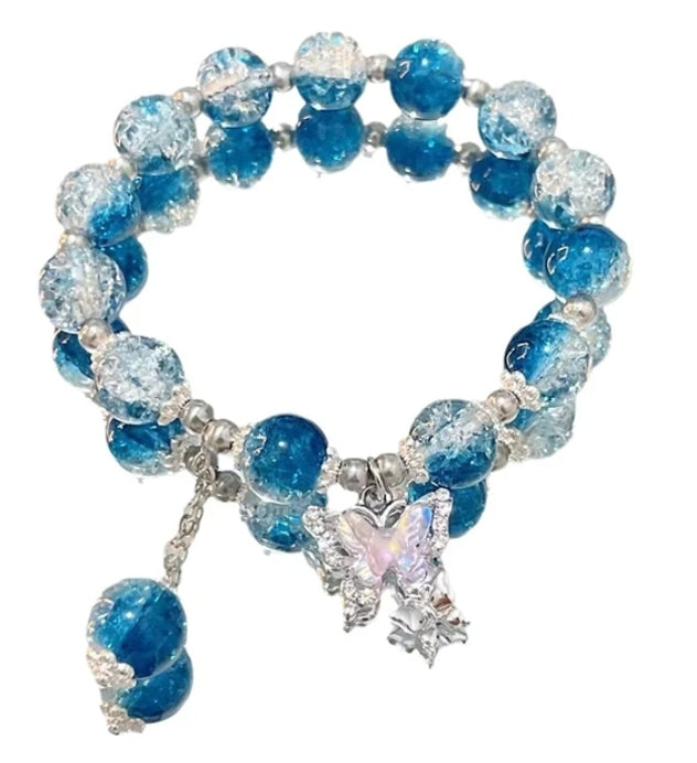 Beautifully Hand Crafted Crystal Pendant Butterfly Bracelets