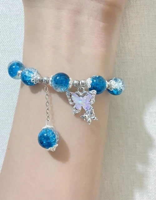 Load image into Gallery viewer, Beautifully Hand Crafted Crystal Pendant Butterfly Bracelets
