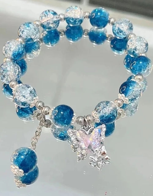 Load image into Gallery viewer, Beautifully Hand Crafted Crystal Pendant Butterfly Bracelets
