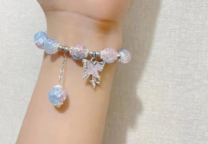 Beautifully Hand Crafted Crystal Pendant Butterfly Bracelets