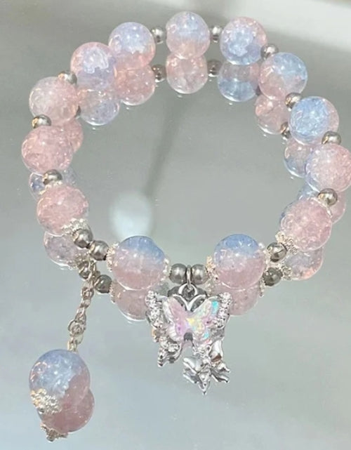 Load image into Gallery viewer, Beautifully Hand Crafted Crystal Pendant Butterfly Bracelets
