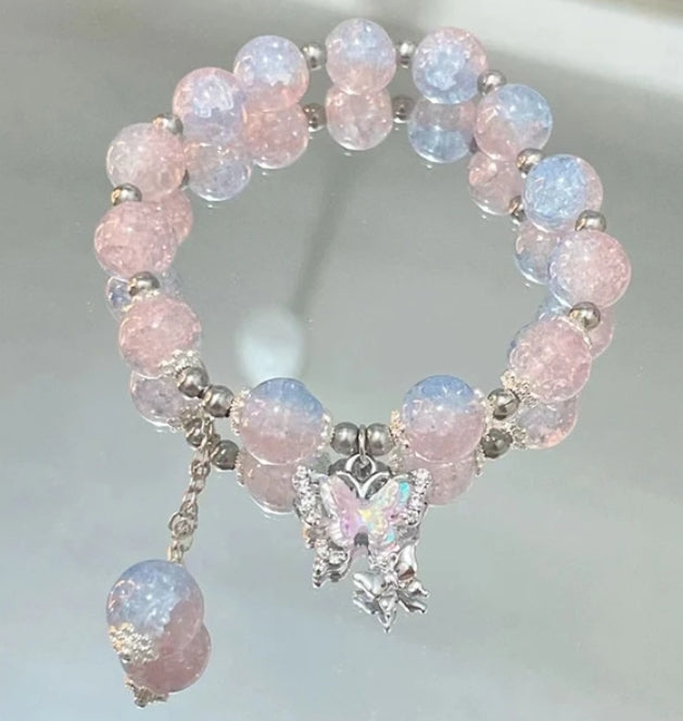 Beautifully Hand Crafted Crystal Pendant Butterfly Bracelets