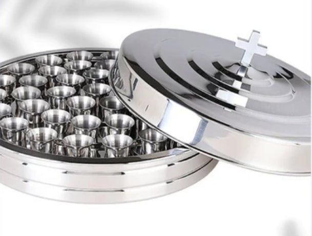 Stainless Steel Communion Tray With Lid