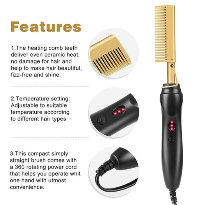 Hair Straightener Pressing Comb