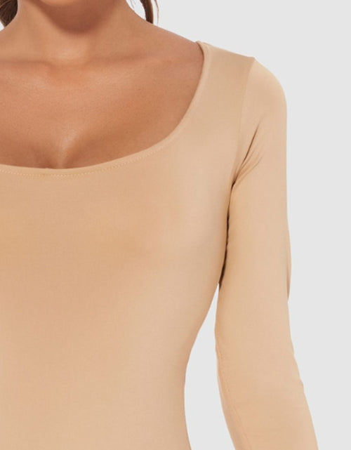 Load image into Gallery viewer, Full Size Scoop Neck Long Sleeve Bodysuit
