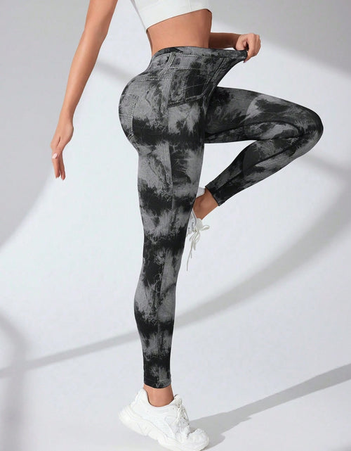 Load image into Gallery viewer, Tie-Dye High Waist Active Leggings
