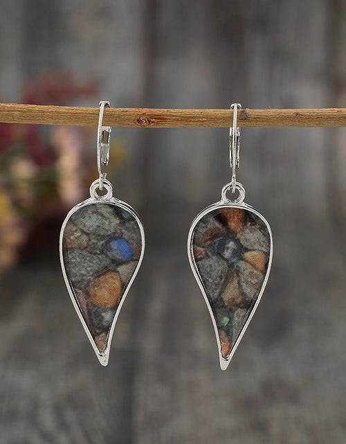 Load image into Gallery viewer, Natural Stone Dangle Earrings
