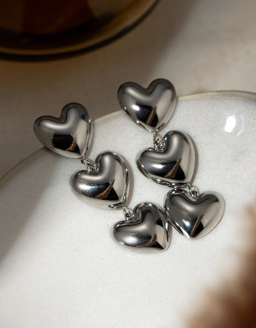 Load image into Gallery viewer, Stainless Steel Heart Earrings
