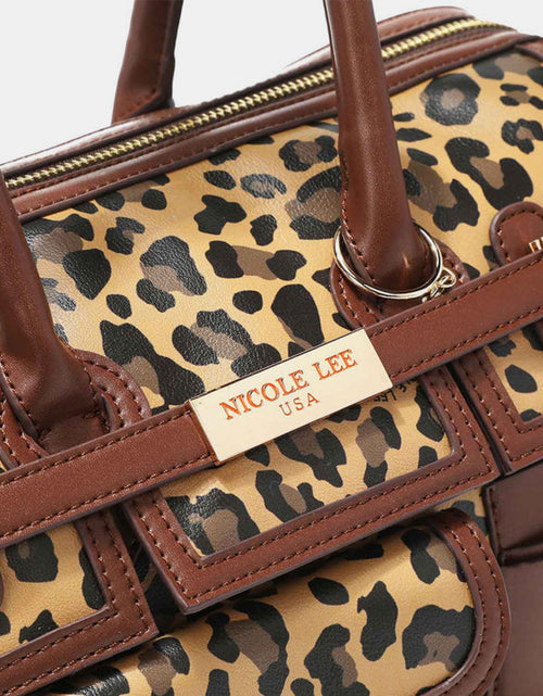 Load image into Gallery viewer, Nicole Lee USA Leopard Boston Bag
