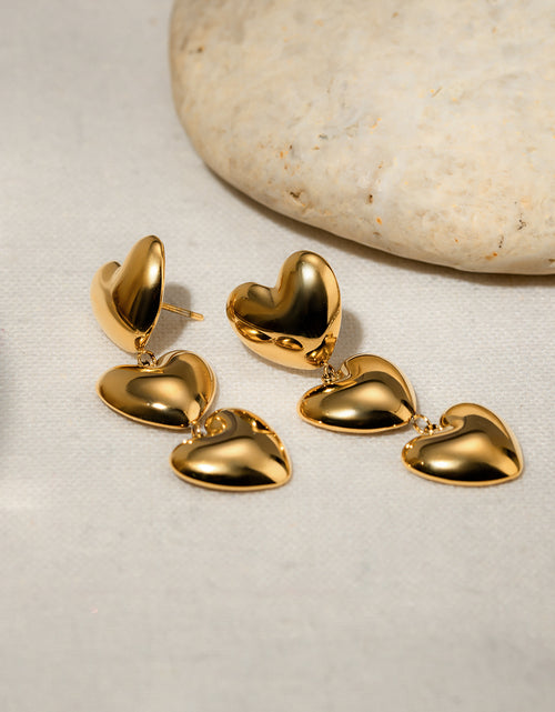 Load image into Gallery viewer, Stainless Steel Heart Earrings
