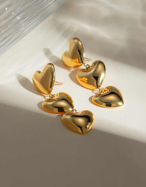 Load image into Gallery viewer, Stainless Steel Heart Earrings
