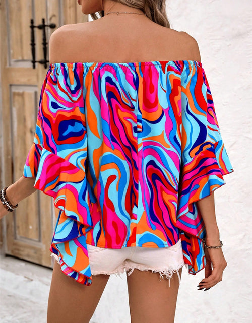 Load image into Gallery viewer, Printed Off-Shoulder Blouse
