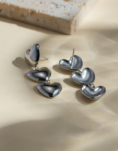 Load image into Gallery viewer, Stainless Steel Heart Earrings
