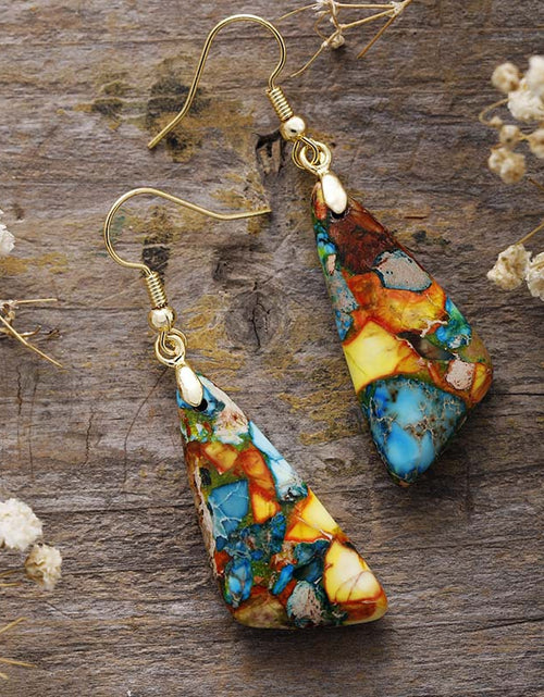 Load image into Gallery viewer, Emperor-Stone Geometric Earrings
