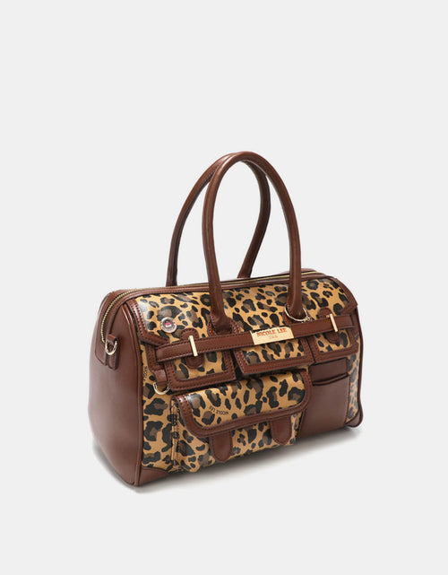 Load image into Gallery viewer, Nicole Lee USA Leopard Boston Bag
