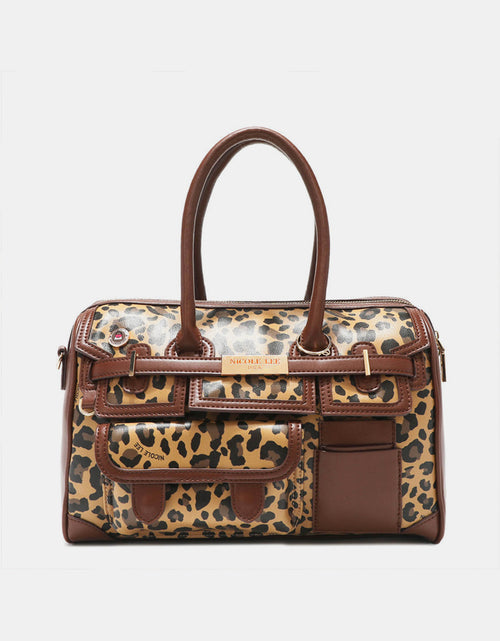 Load image into Gallery viewer, Nicole Lee USA Leopard Boston Bag
