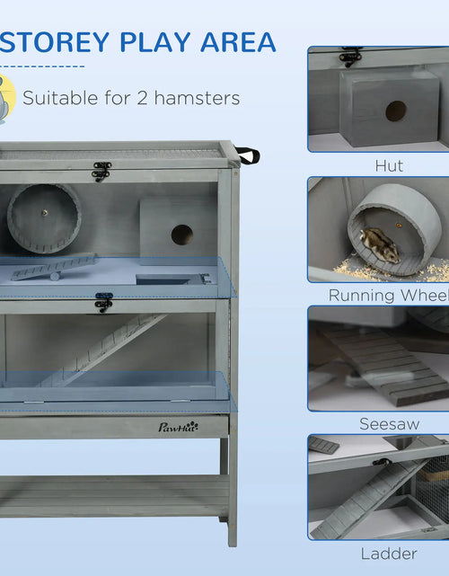 Load image into Gallery viewer, Large Hamster Cages and Habitats Wooden Small Animal Cage W/ Storage Shelf
