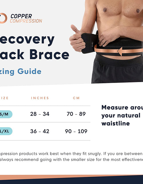 Load image into Gallery viewer, Back Brace - Copper Infused Orthopedic Lower Lumbar Support Belt. Relieves Muscle &amp; Ligament Strain, Arthritis, Osteoporosis, Hernia, Ruptured Disc, Sciatica, Scoliosis, Fits Men &amp; Women
