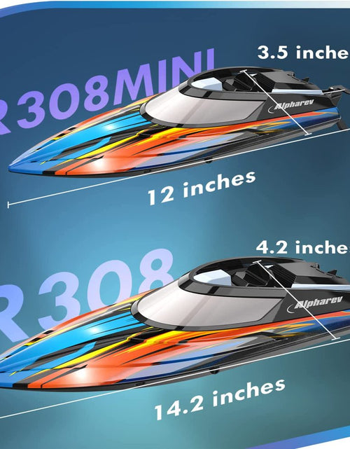 Load image into Gallery viewer, RC Boat with Case R308MINI 2 Packs 20+ MPH Remote Control Boat for Pools and Lakes, 2.4 GHZ RC Boats for Adults and Kids
