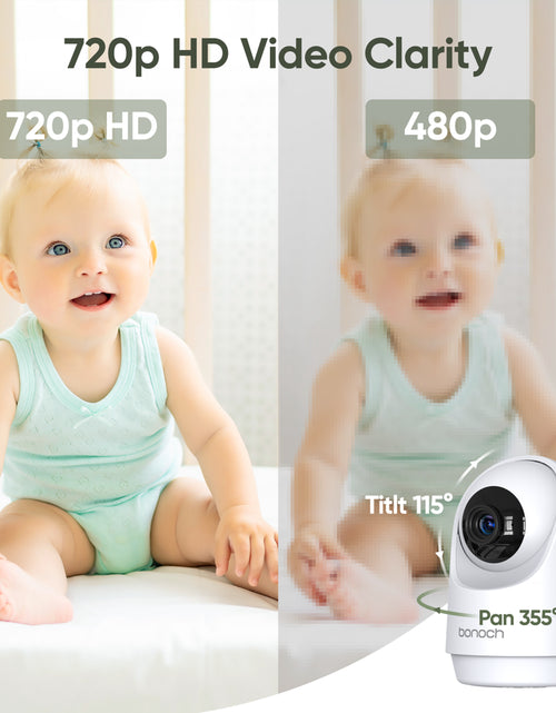 Load image into Gallery viewer, 720P HD Video Baby Monitor with Camera and Audio 7-Inch Screen Secure from Hacking No Wi-Fi
