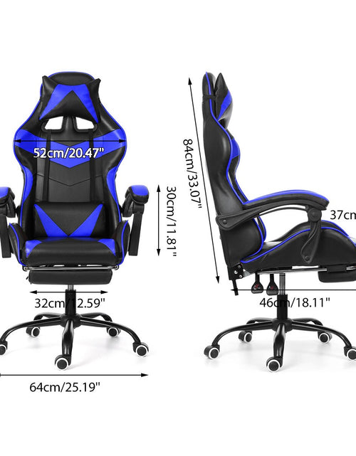 Load image into Gallery viewer, Leather Office Gaming Chair Home Internet Cafe Racing Chair WCG Gaming Ergonomic Computer Chair Swivel Lifting Lying Gamer Chair
