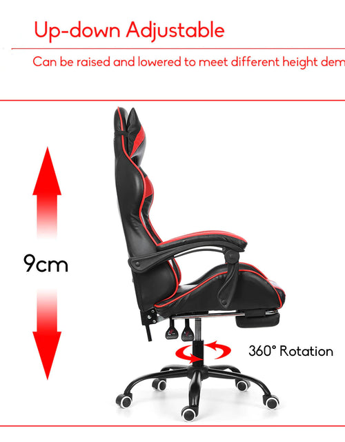 Load image into Gallery viewer, Leather Office Gaming Chair Home Internet Cafe Racing Chair WCG Gaming Ergonomic Computer Chair Swivel Lifting Lying Gamer Chair
