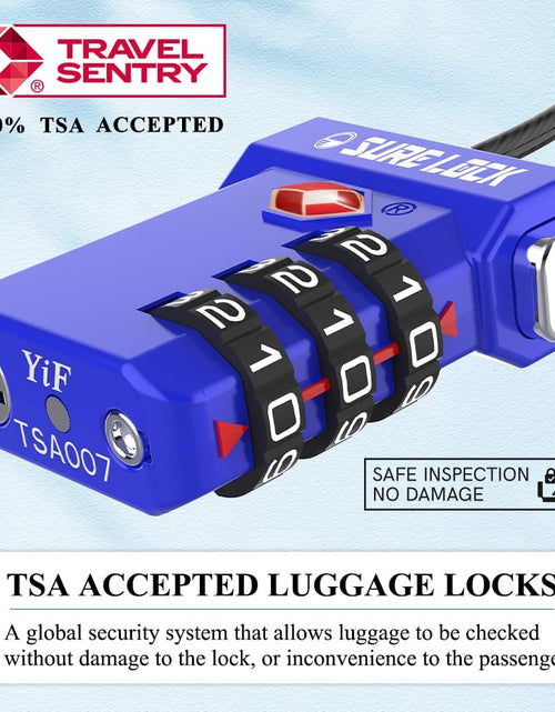 Load image into Gallery viewer, TSA Approved Luggage Locks, Open Alert, Easy Read Dials, Travel Luggage Locks for Suitcase, Baggage Locks
