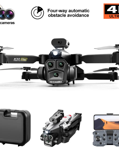 Load image into Gallery viewer, K10 Max/E88 Drone 4K Optical Flow Positioning High-Definition Three Camera Professional Aerial Photography Foldable Quadcopter
