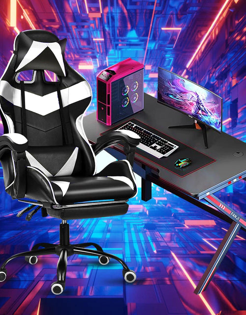 Load image into Gallery viewer, Leather Office Gaming Chair Home Internet Cafe Racing Chair WCG Gaming Ergonomic Computer Chair Swivel Lifting Lying Gamer Chair
